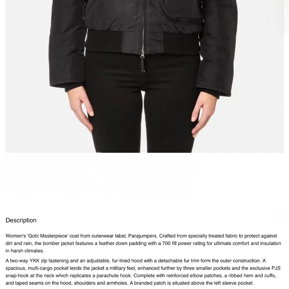 Parajumpers Gobi Base Down Jacket size M New with Tags - Picture 16 of 16